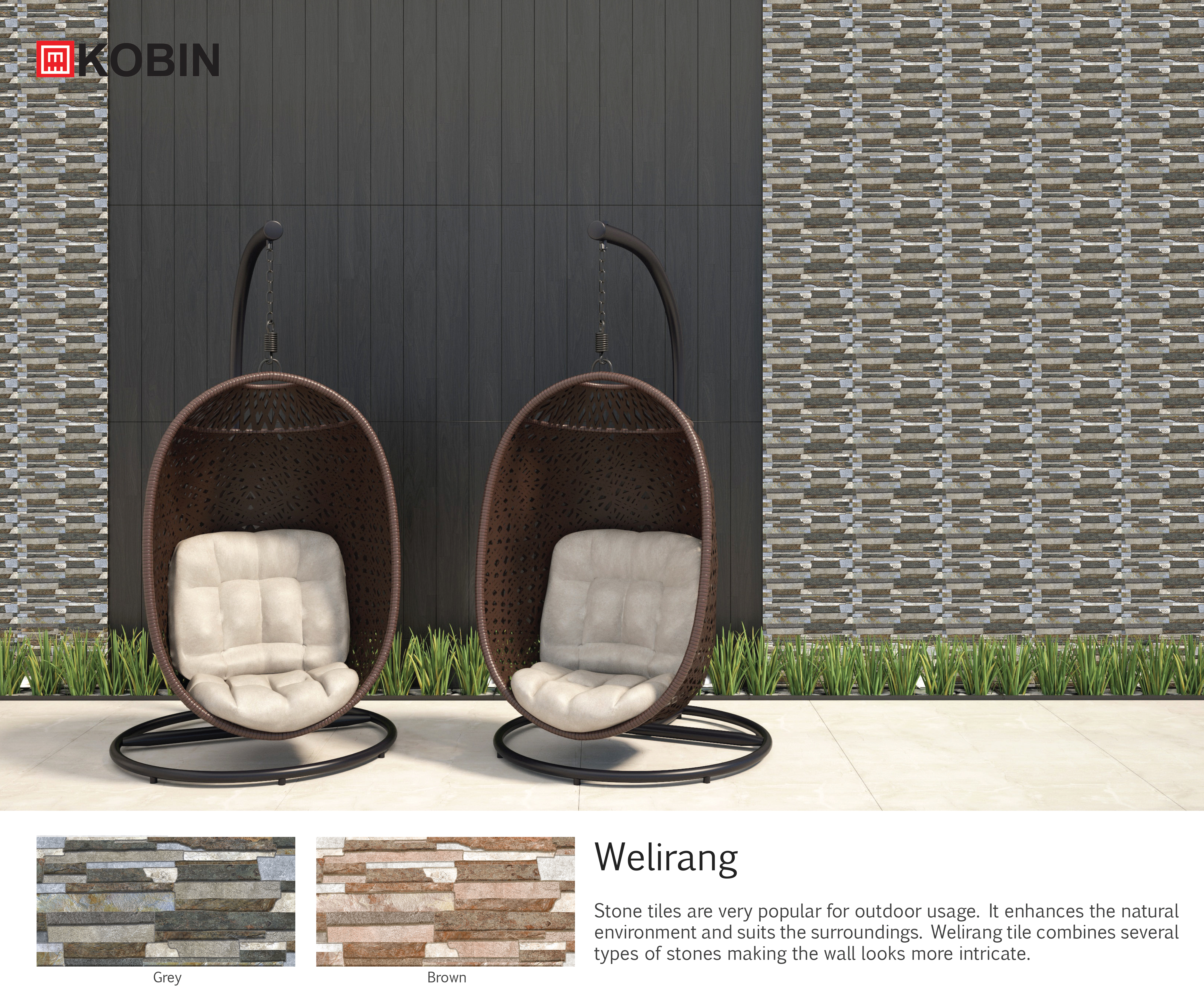 KOBIN Kobin Welirang Brown 20x40 - 2